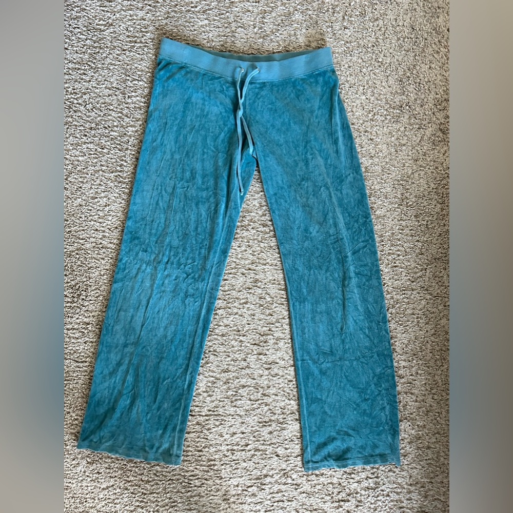 Juicy couture light blue velour track pants